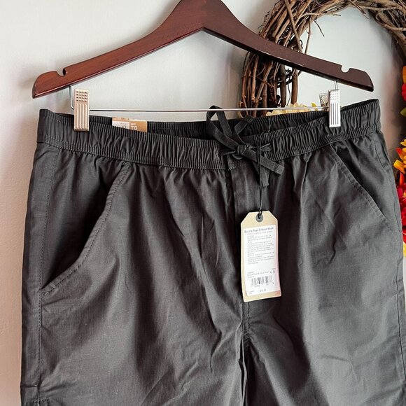 prAna Men's Double Peak E-Waist Everyday Hiking Short  XL/ 8"L in Charcoal Gray - Picture 3 of 9